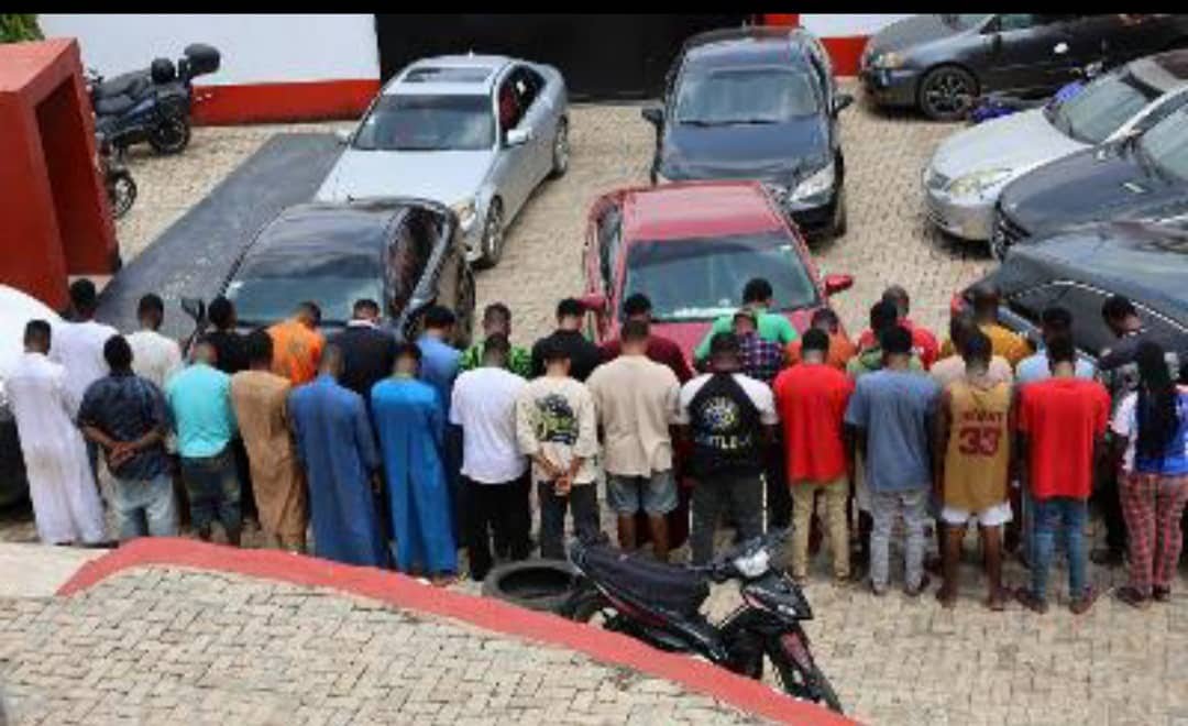 EFCC Arrests 34 Suspected Internet Fraudsters in Ekiti.